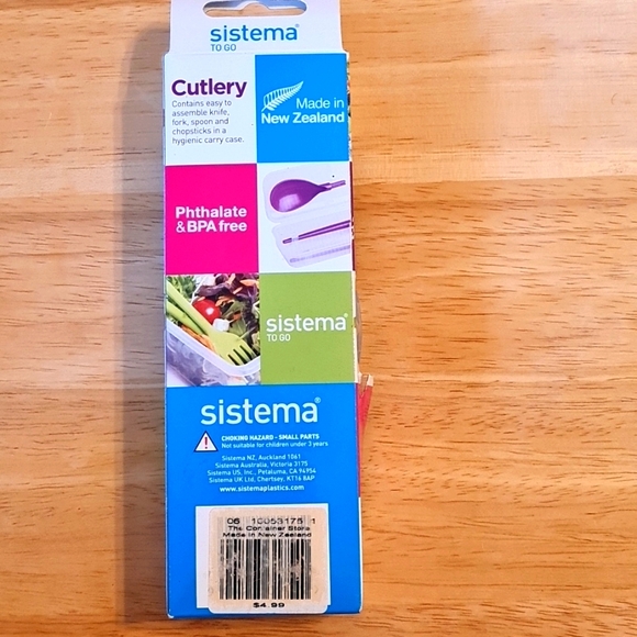 Cutlery, fork, knife, spoon, chopsticks, PBA free, NIB, hygienic carry case - Picture 2 of 3